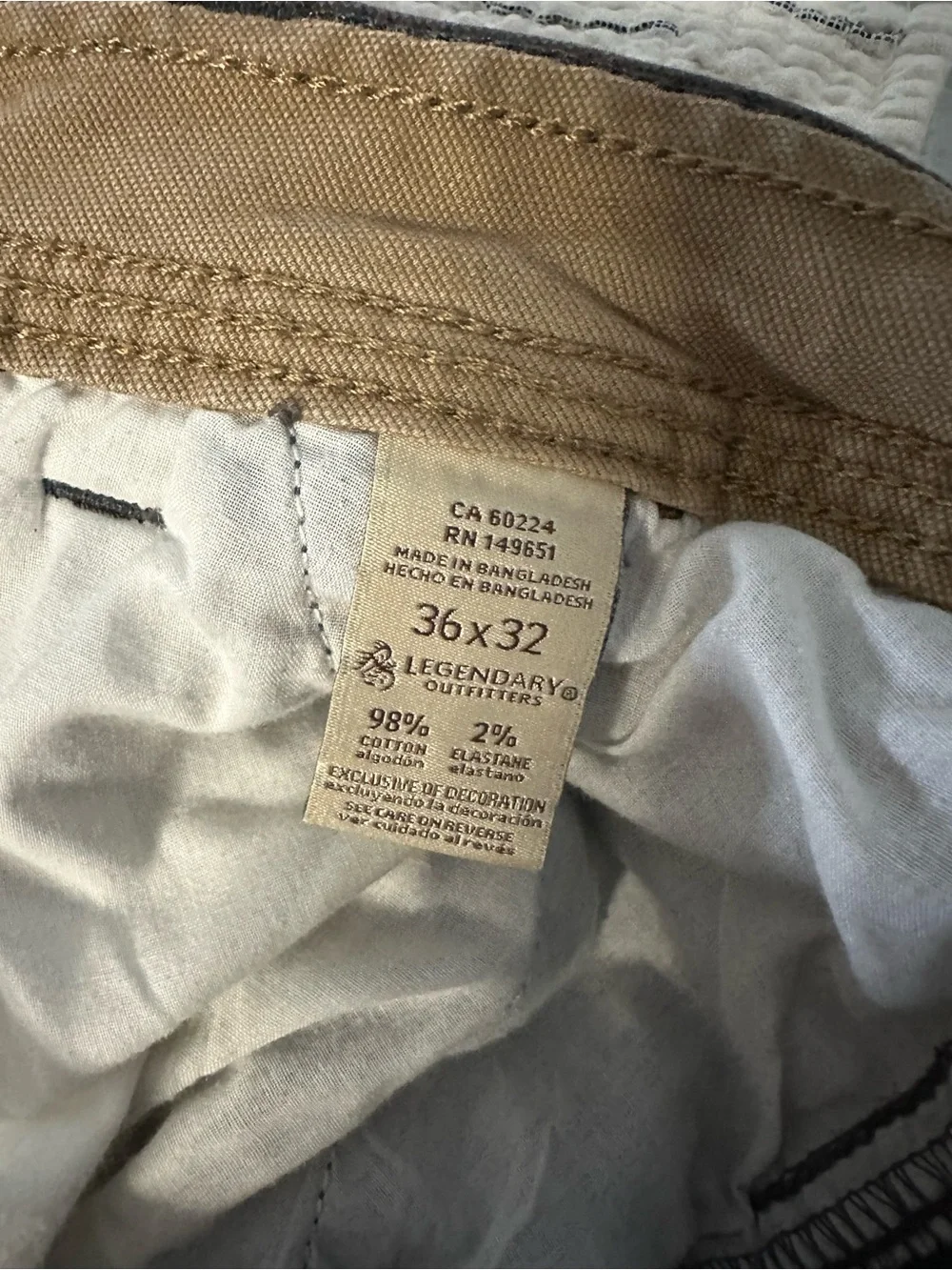 Legendary Outfitters Utility Style Outdoor / Workwear Stretch Canvas Pants 36X32